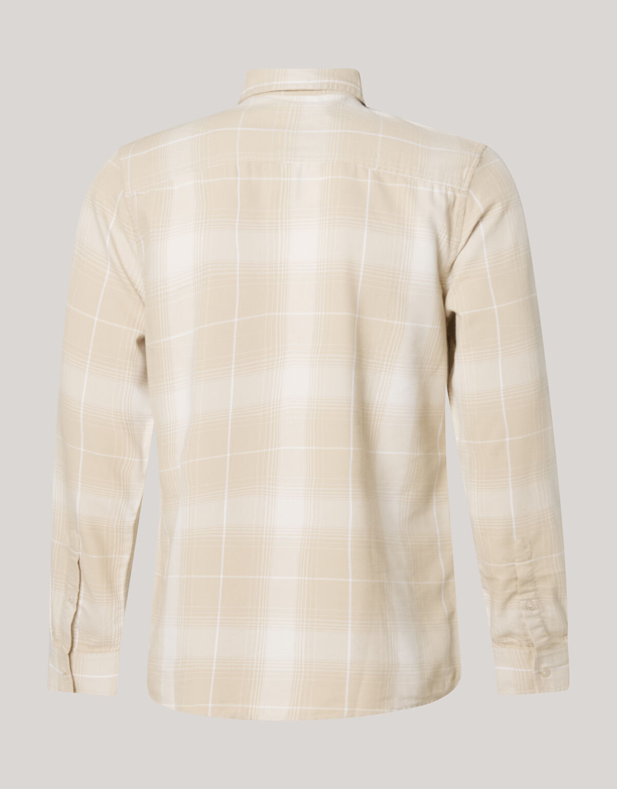 Flanel Ruiten Overhemd Beige SHOEBY MEN