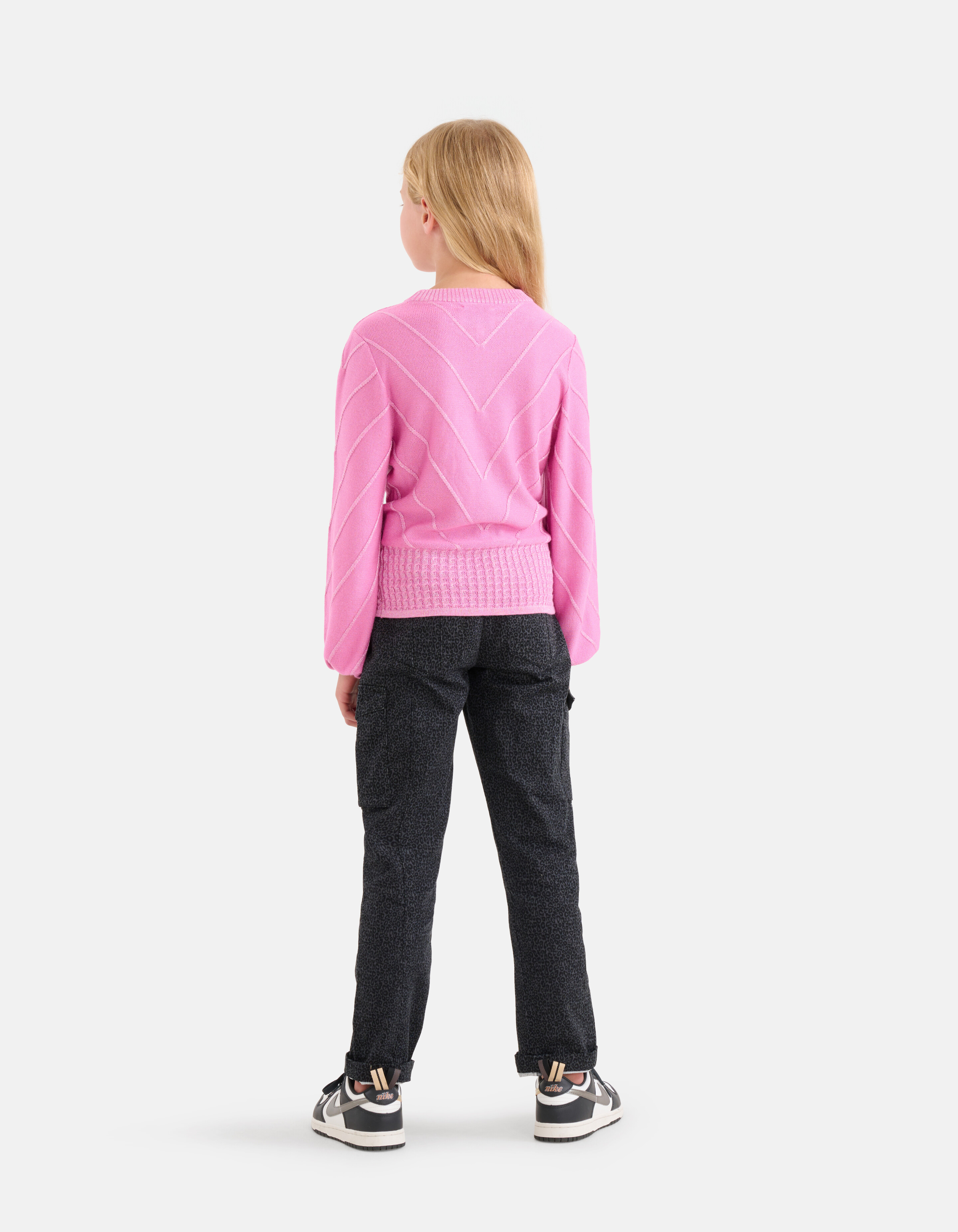 Leopard Print Cargo Broek Donkergrijs SHOEBY GIRLS