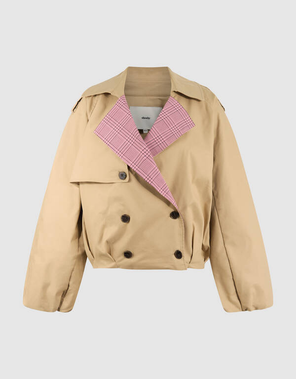 Oversized Cropped Trench Jack Camel SHOEBY WOMEN