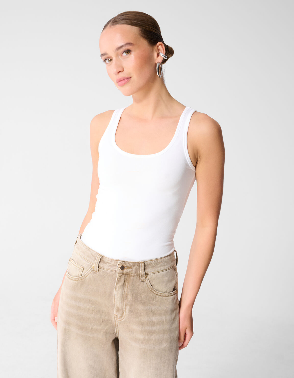 Basis Tanktop Wit Eksept