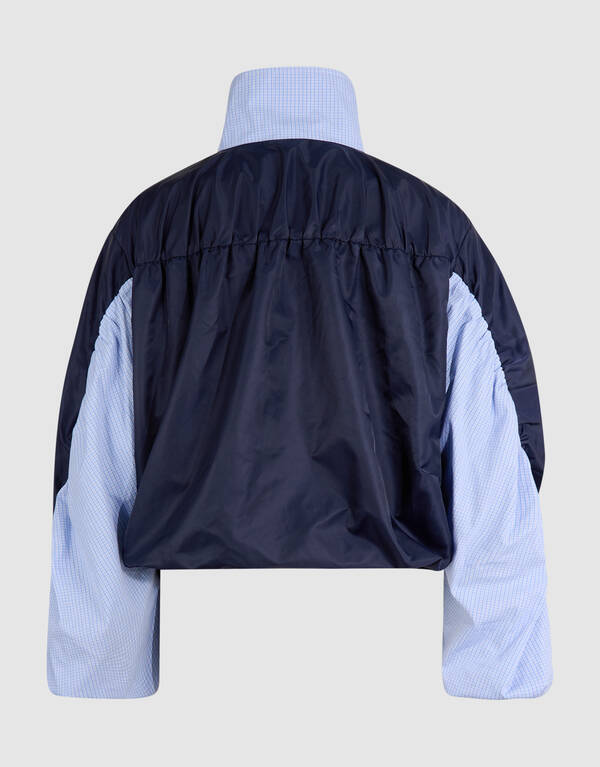 Check Satin Bomber Blauw SHOEBY WOMEN