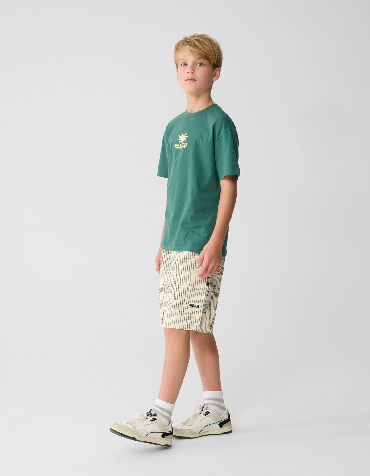 Market Artwork T-shirt Groen SHOEBY BOYS