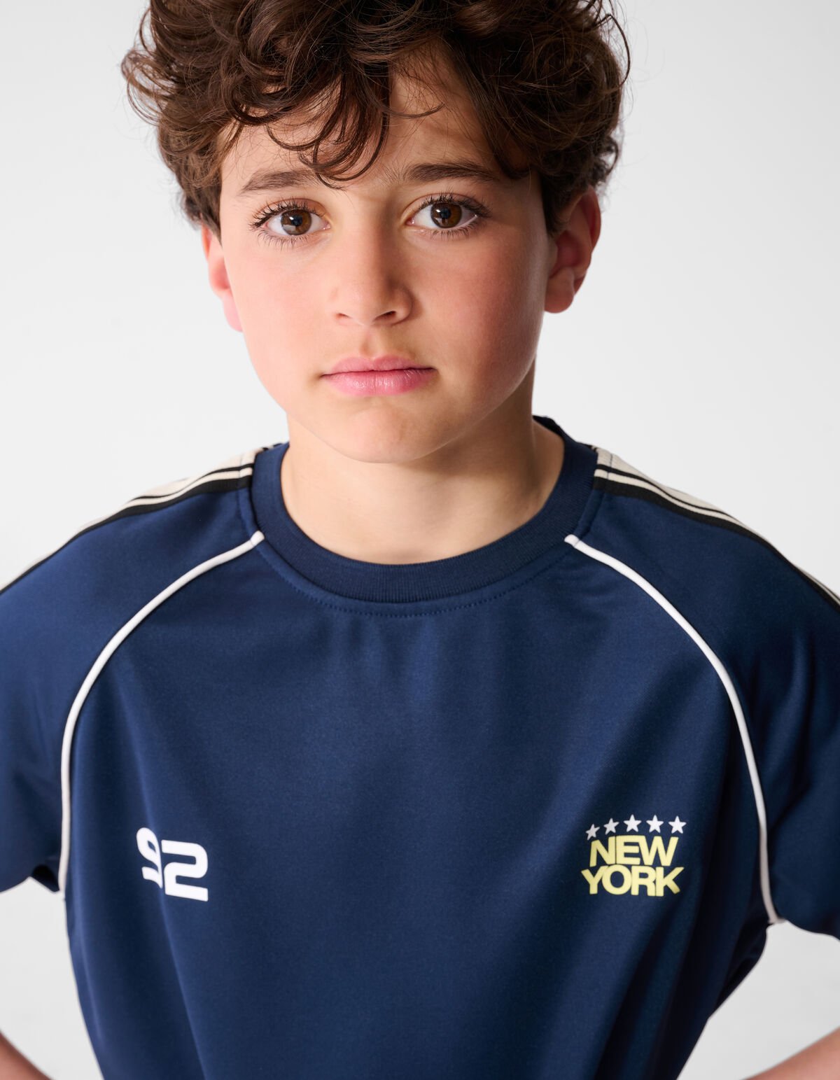 Sporty Tape T-shirt Donkerblauw SHOEBY BOYS