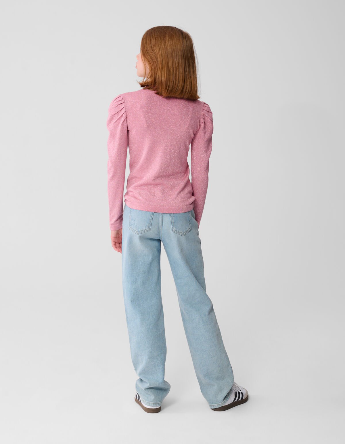 Glitter Longsleeve Top Roze SHOEBY GIRLS