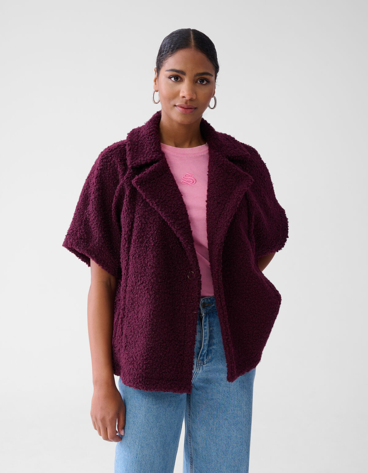 Teddy Gilet Bordeaux SHOEBY WOMEN