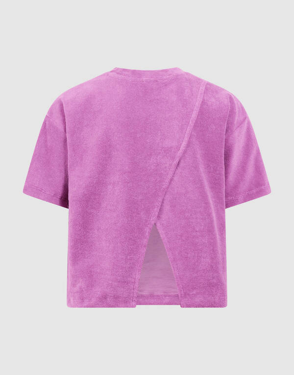 Towelling Heart Top Paars SHOEBY GIRLS