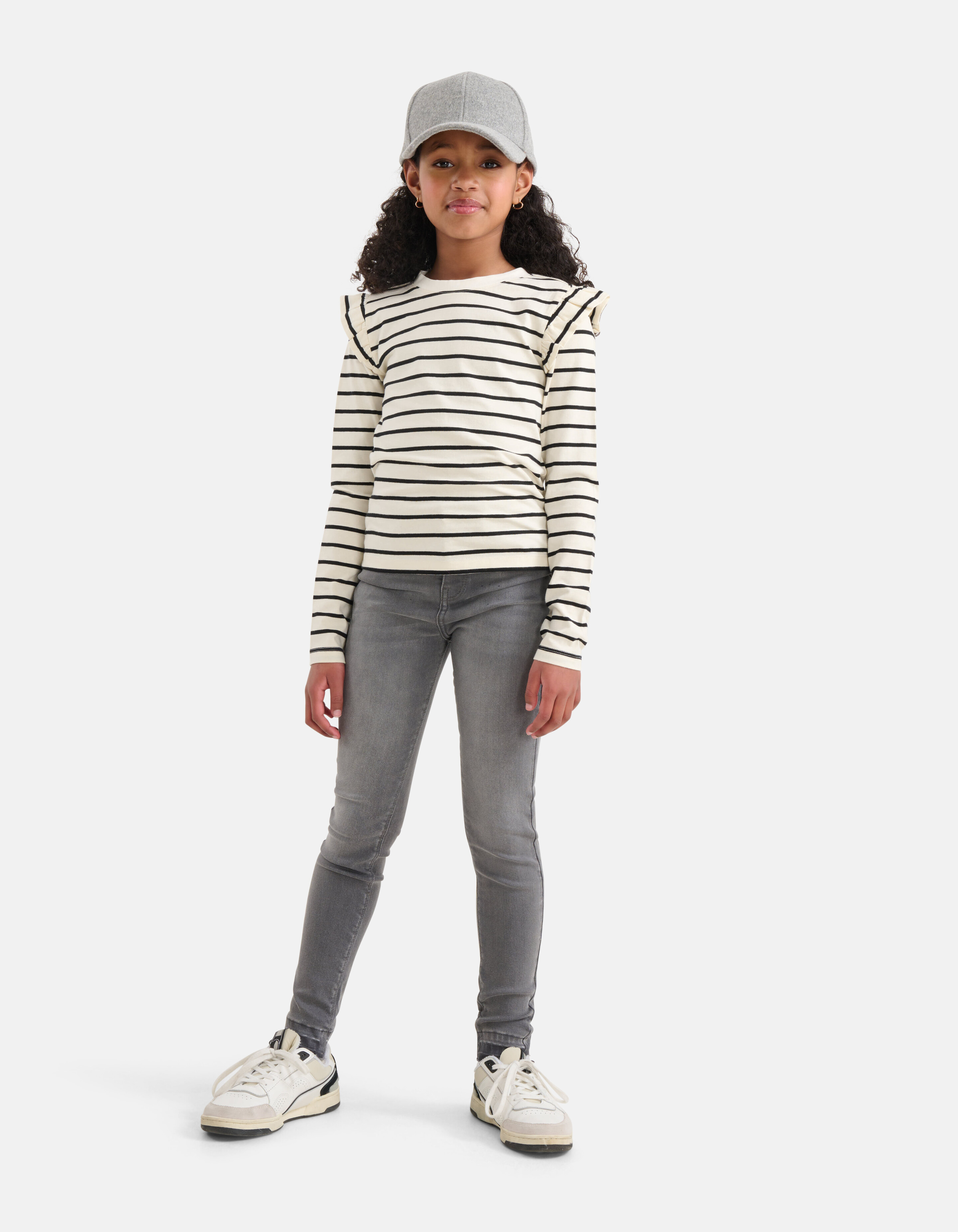 Gestreepte Longsleeve Gebroken Wit SHOEBY GIRLS