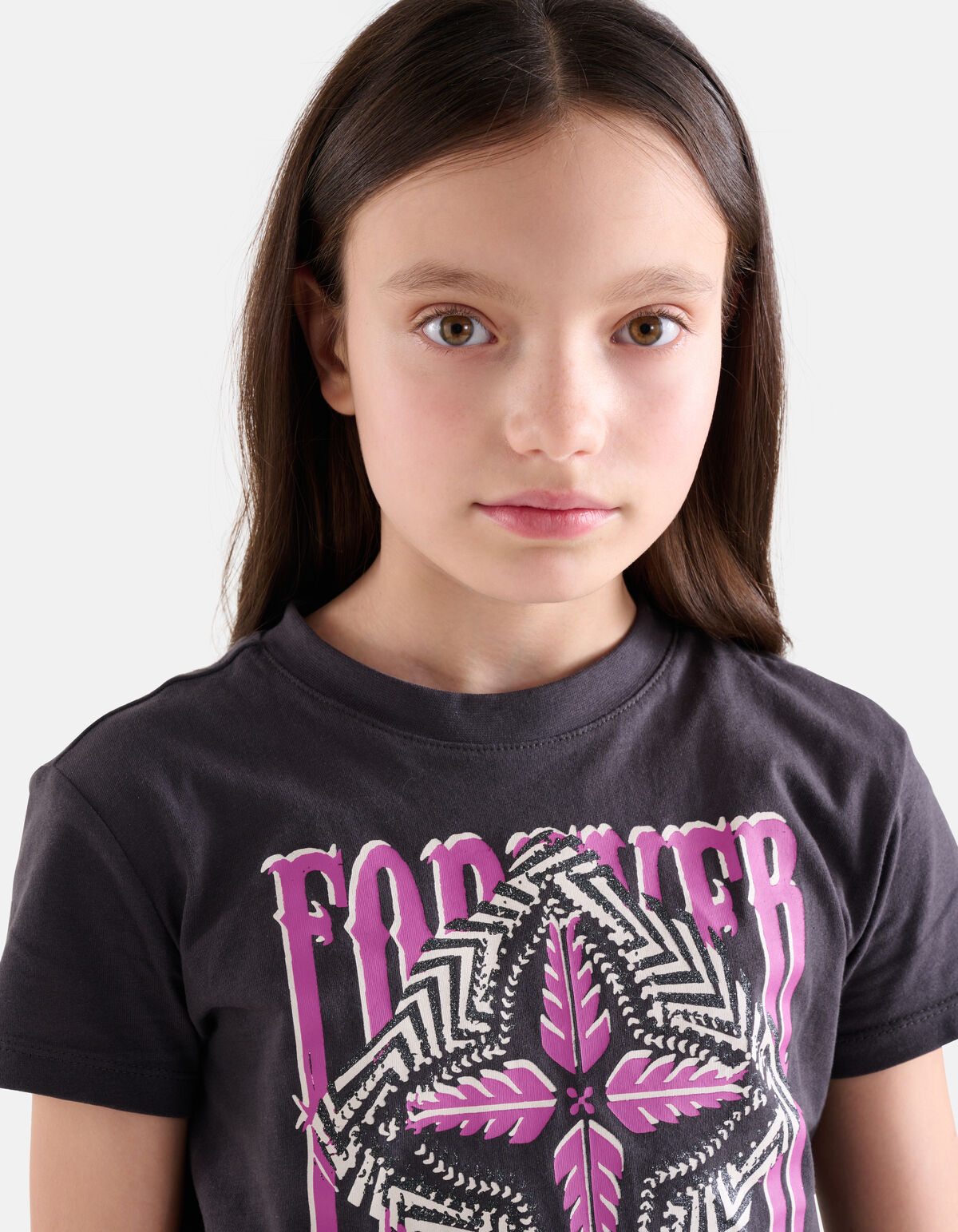 Artwork T-shirt Donkergrijs SHOEBY GIRLS