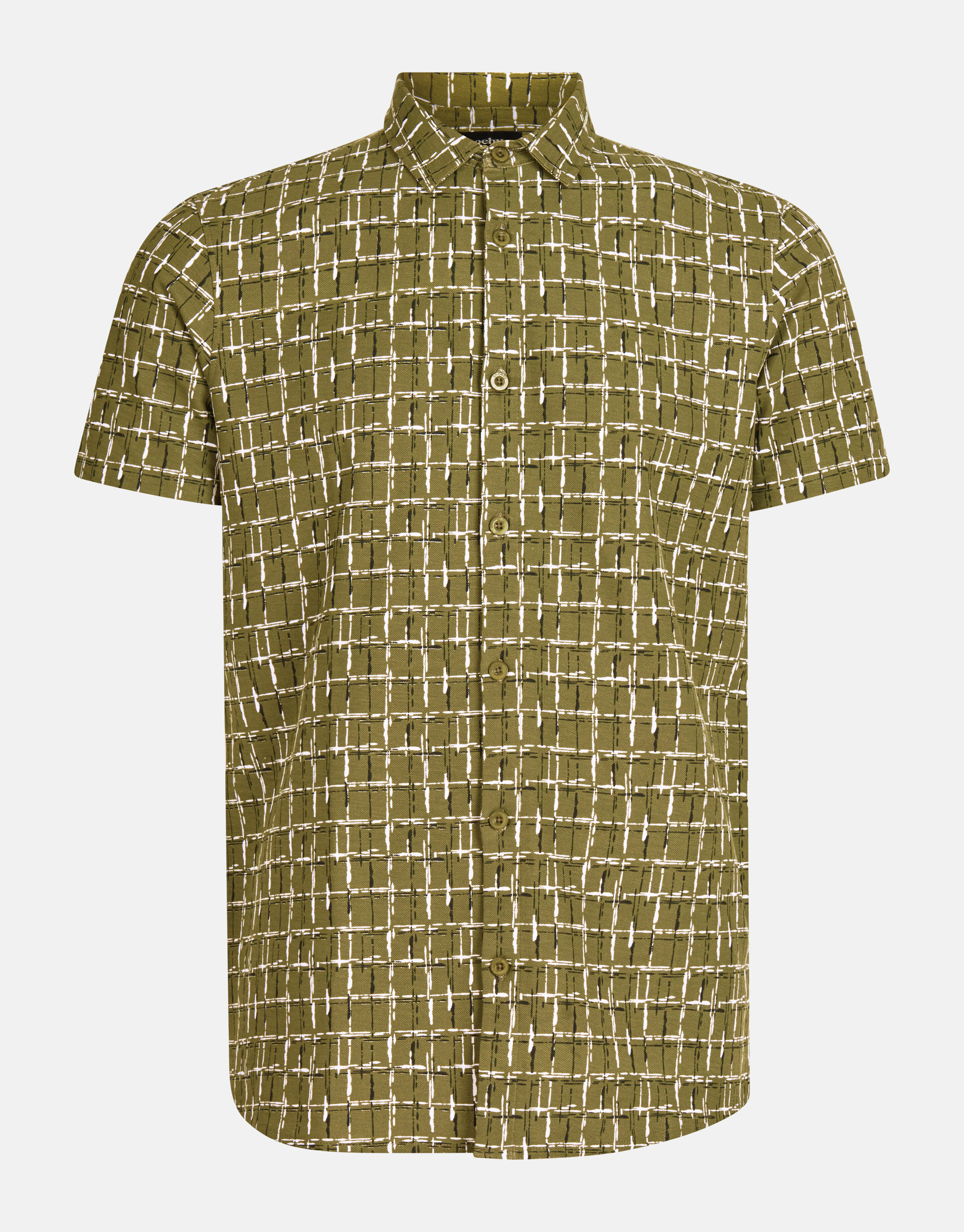 Printed Overhemd Donkergroen SHOEBY MEN