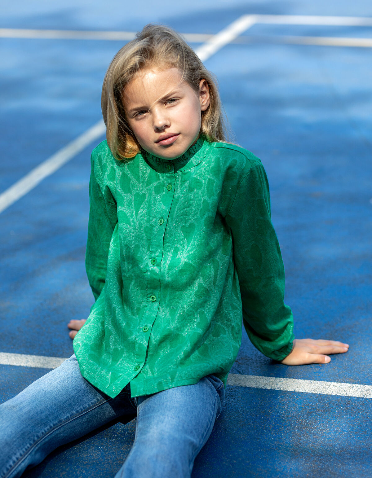 Lurex Blouse Groen SHOEBY GIRLS