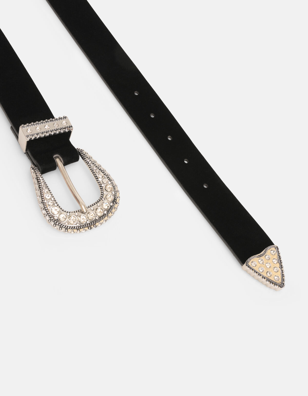 Velvet Strass Buckle Riem SHOEBY ACCESSOIRES