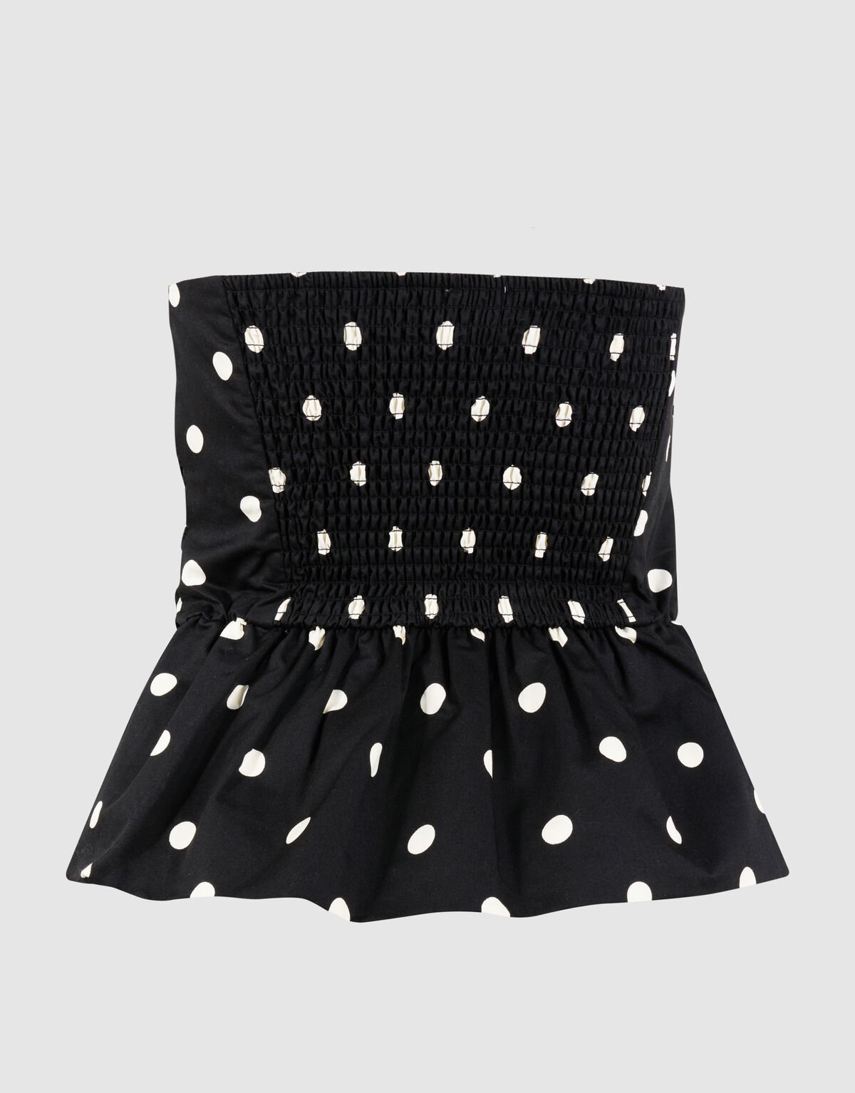 Strapless Polkadot Top Zwart/Wit SHOEBY WOMEN