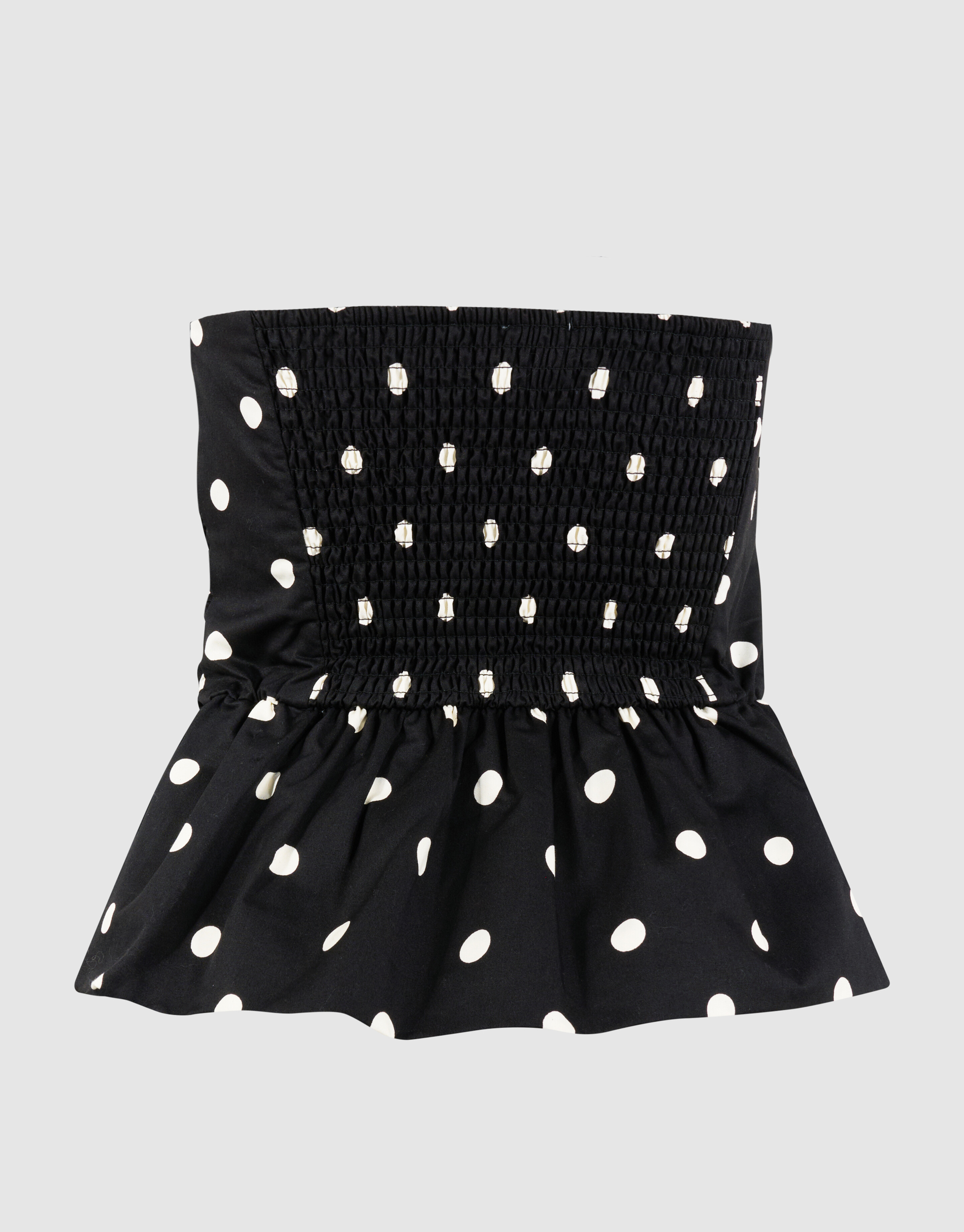 Strapless Polkadot Top Zwart/Wit SHOEBY WOMEN
