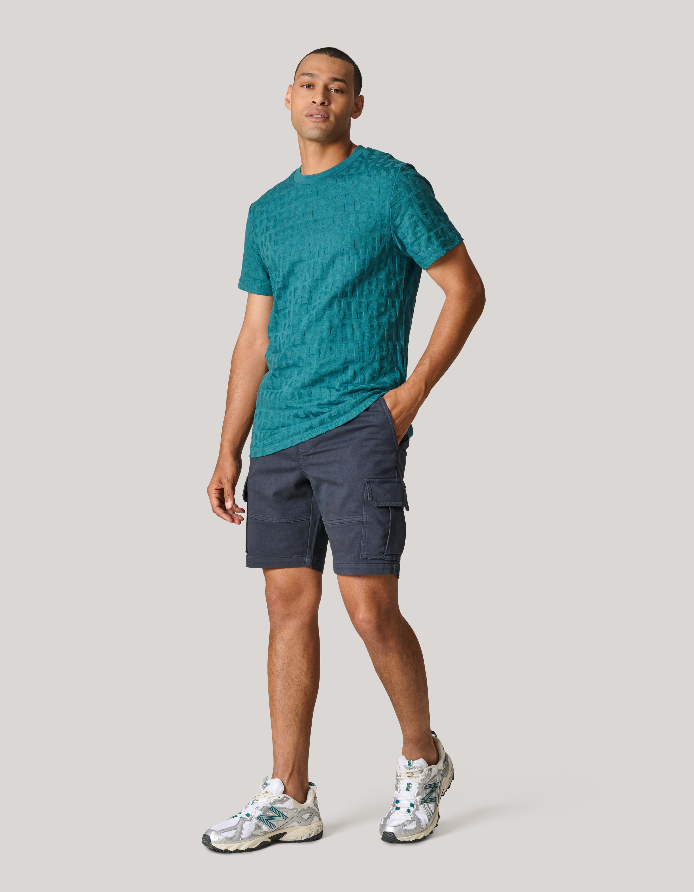 Jog Cargo Short Donkergrijs SHOEBY MEN