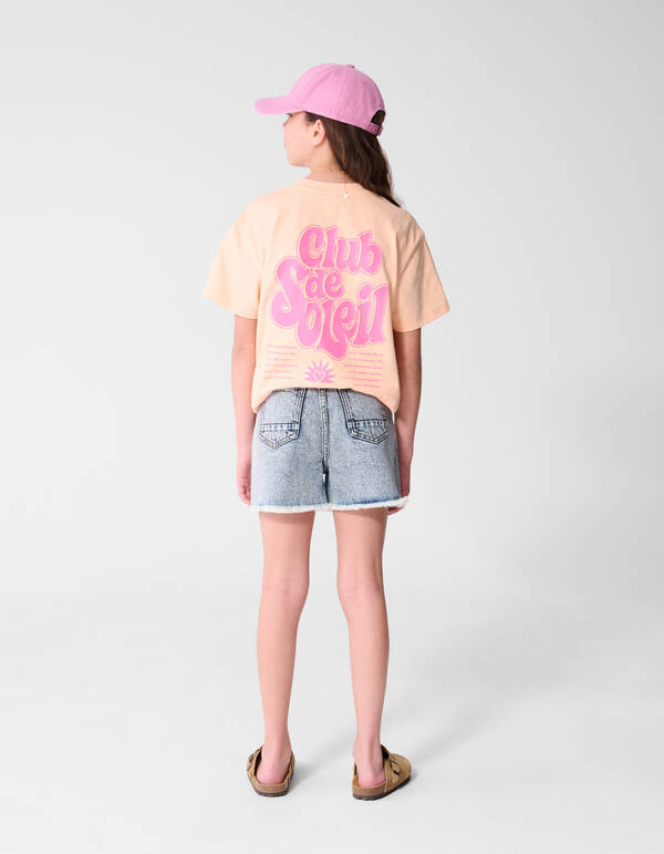Club De Soleil Artwork T-shirt Lichtoranje SHOEBY GIRLS