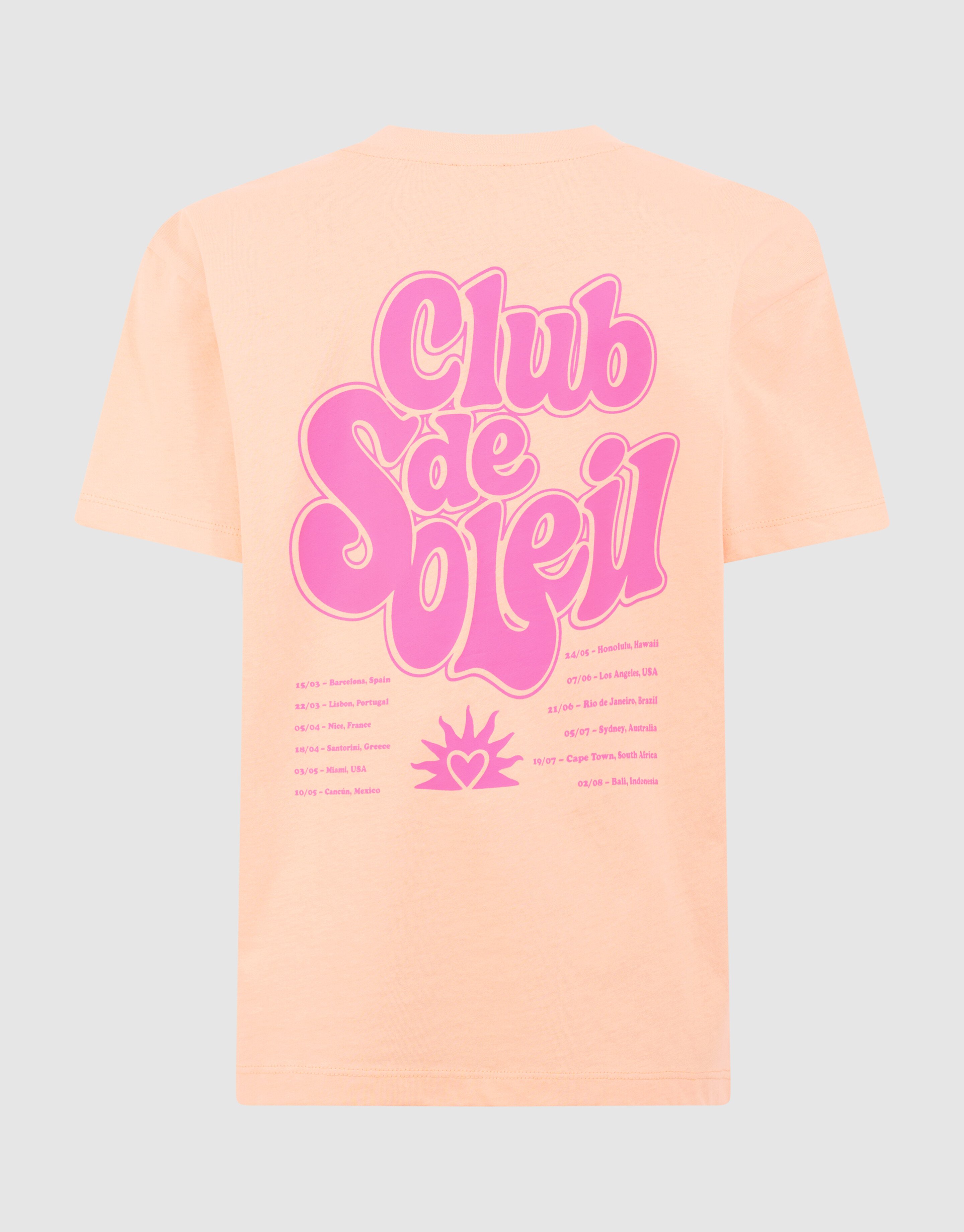 Club De Soleil Artwork T-shirt Lichtoranje SHOEBY GIRLS