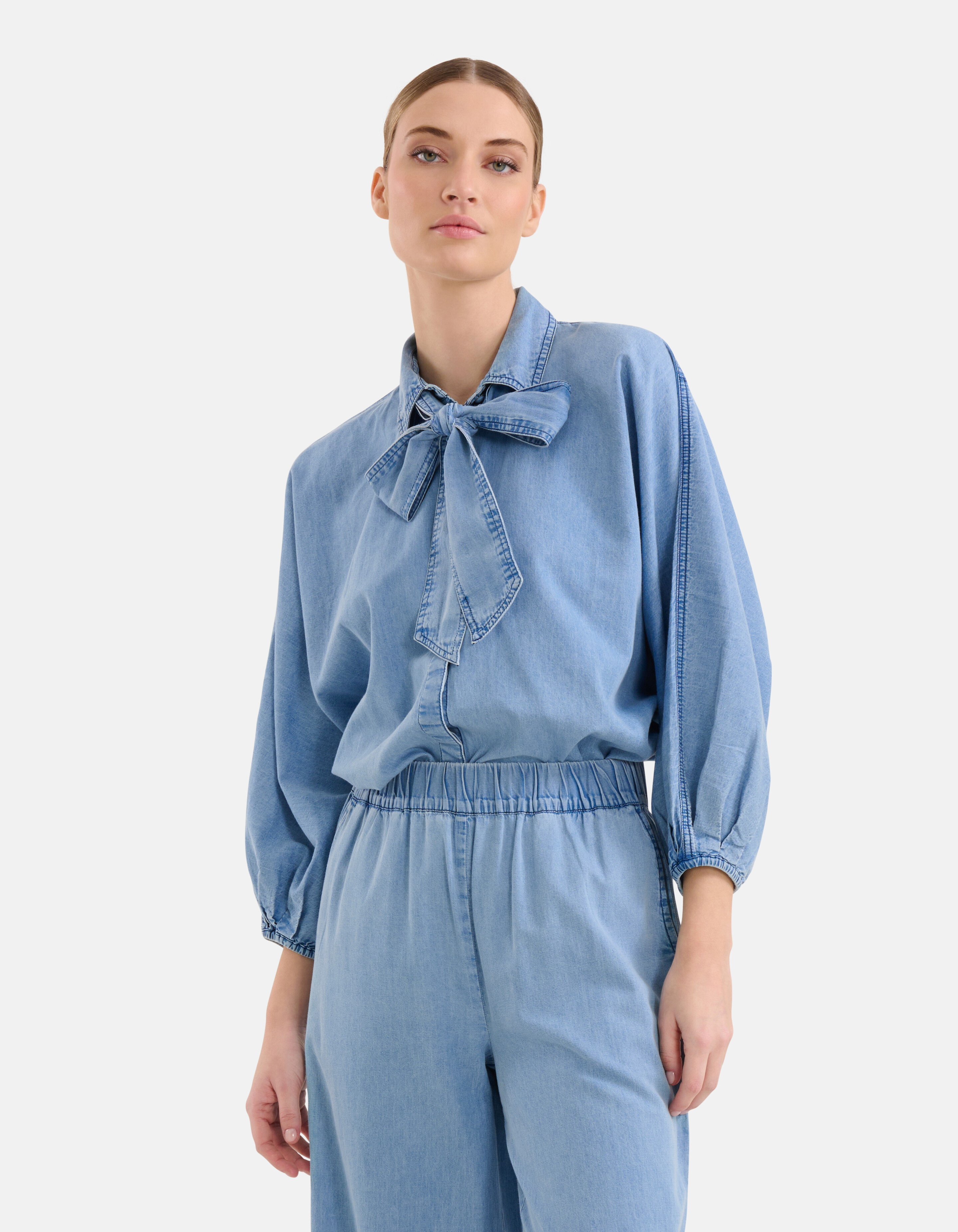 Bow Blouse Blauw By Mieke SHOEBY WOMEN