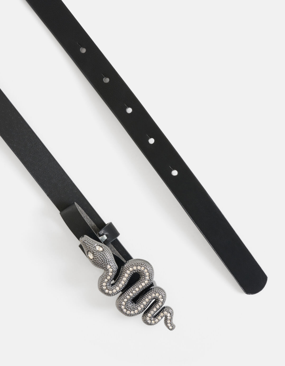 Slangen Gesp Riem Zwart SHOEBY ACCESSOIRES