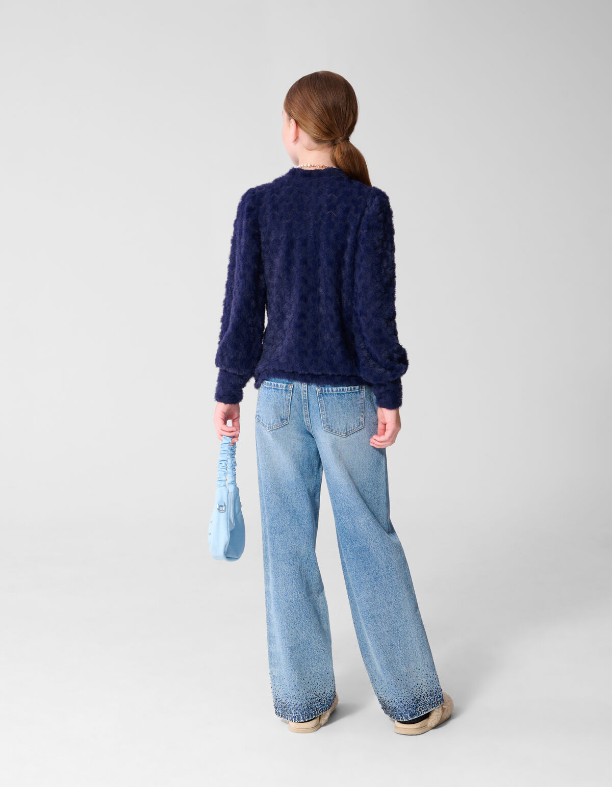 Fluffy Top Donkerblauw SHOEBY GIRLS