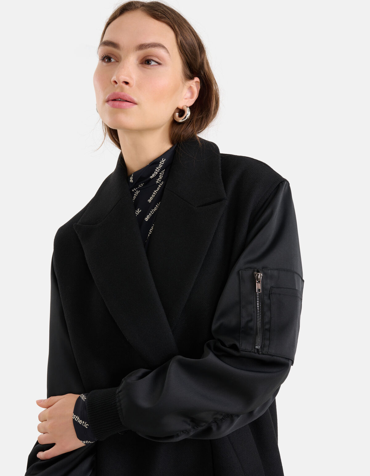 Combi Bomber Jas Zwart SHOEBY WOMEN