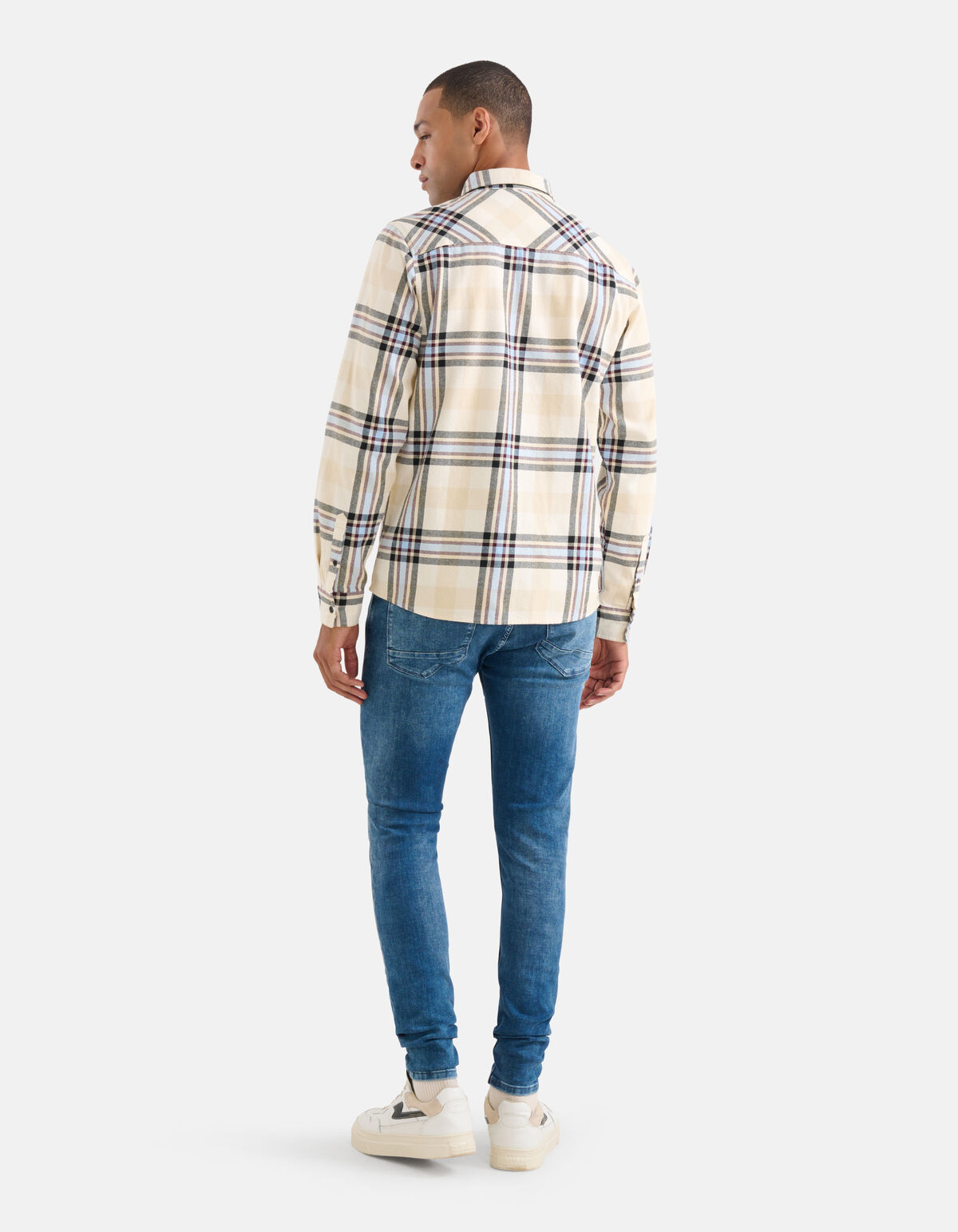 Ruiten Overhemd Gebroken Wit SHOEBY MEN