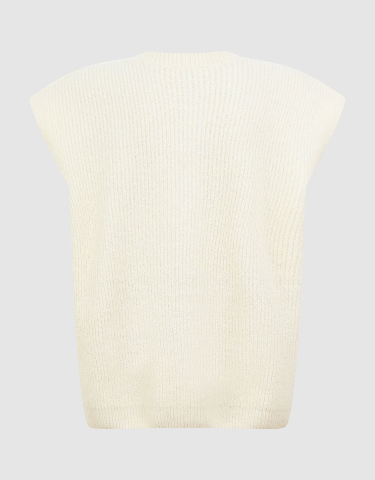 Gebreid Sleeveless Vest Gebroken Wit SHOEBY GIRLS