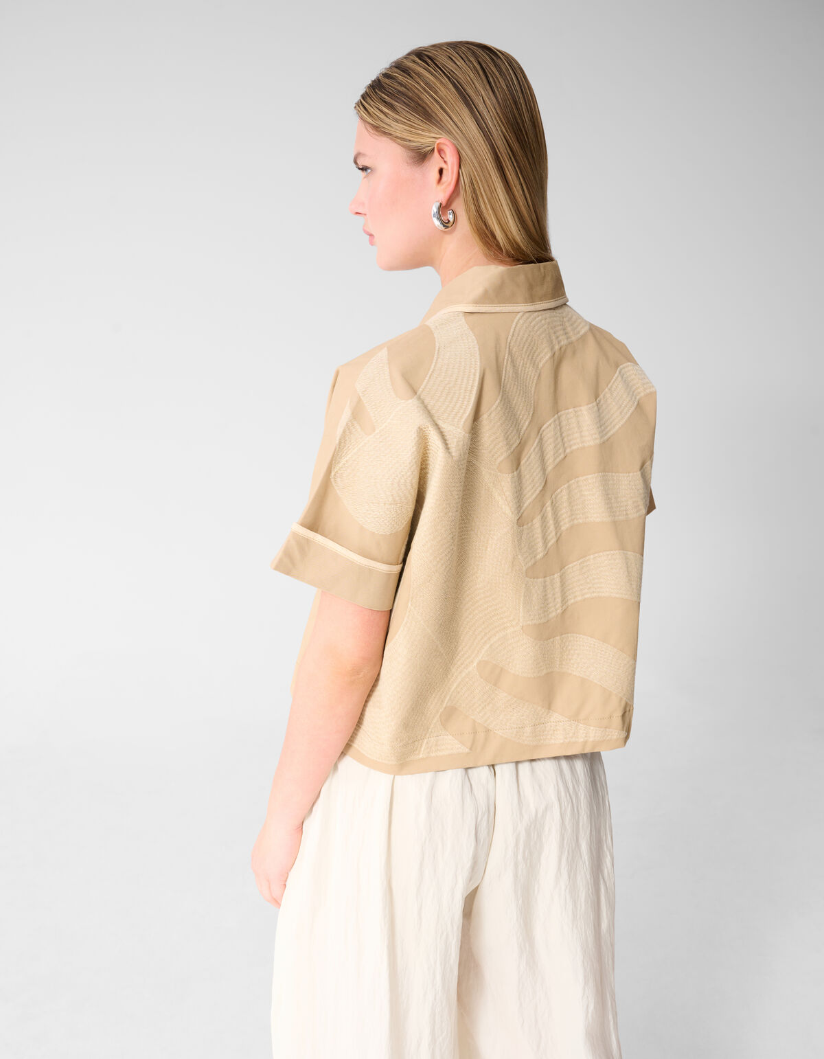 Short Sleeve Embroidery Jack Zand SHOEBY WOMEN