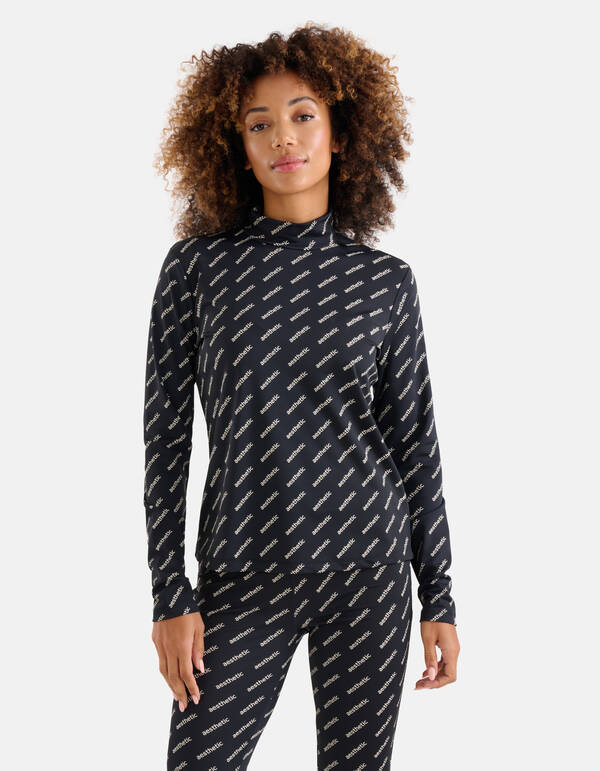 Artwork Travel Top Zwart/Wit SHOEBY WOMEN