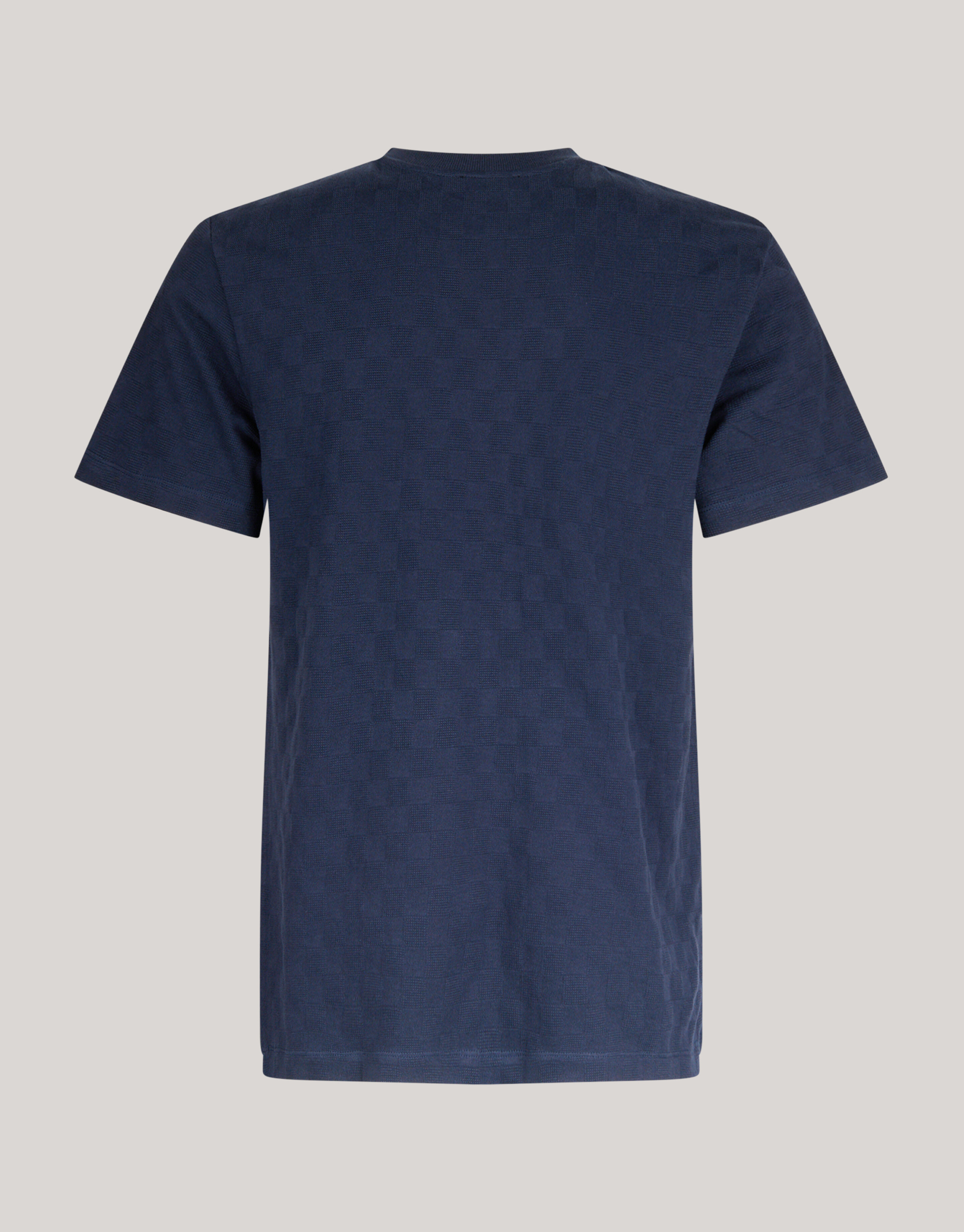 Block Structuur T-shirt Donkerblauw SHOEBY MEN