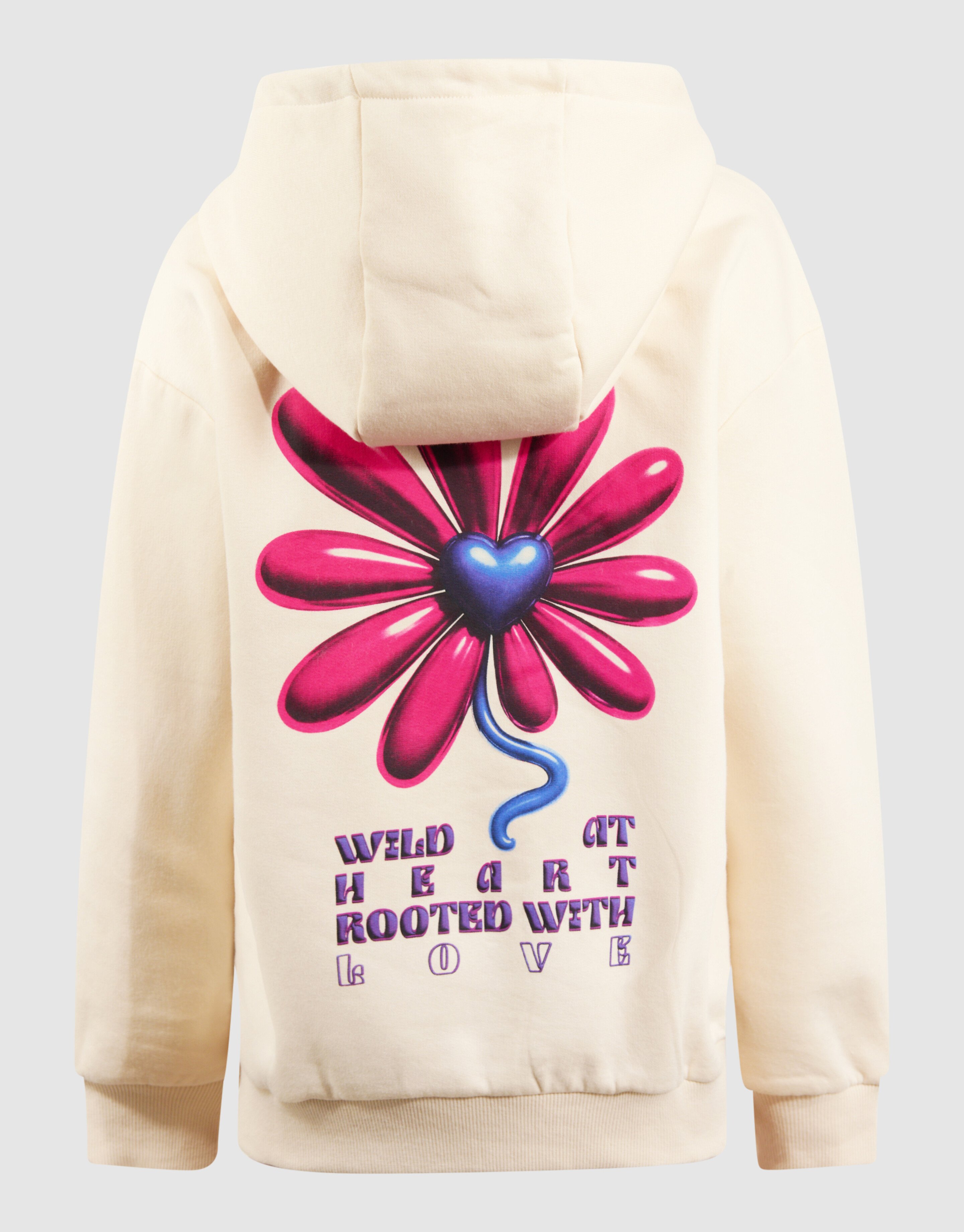 Flower Artwork Hoodie Gebroken Wit SHOEBY GIRLS