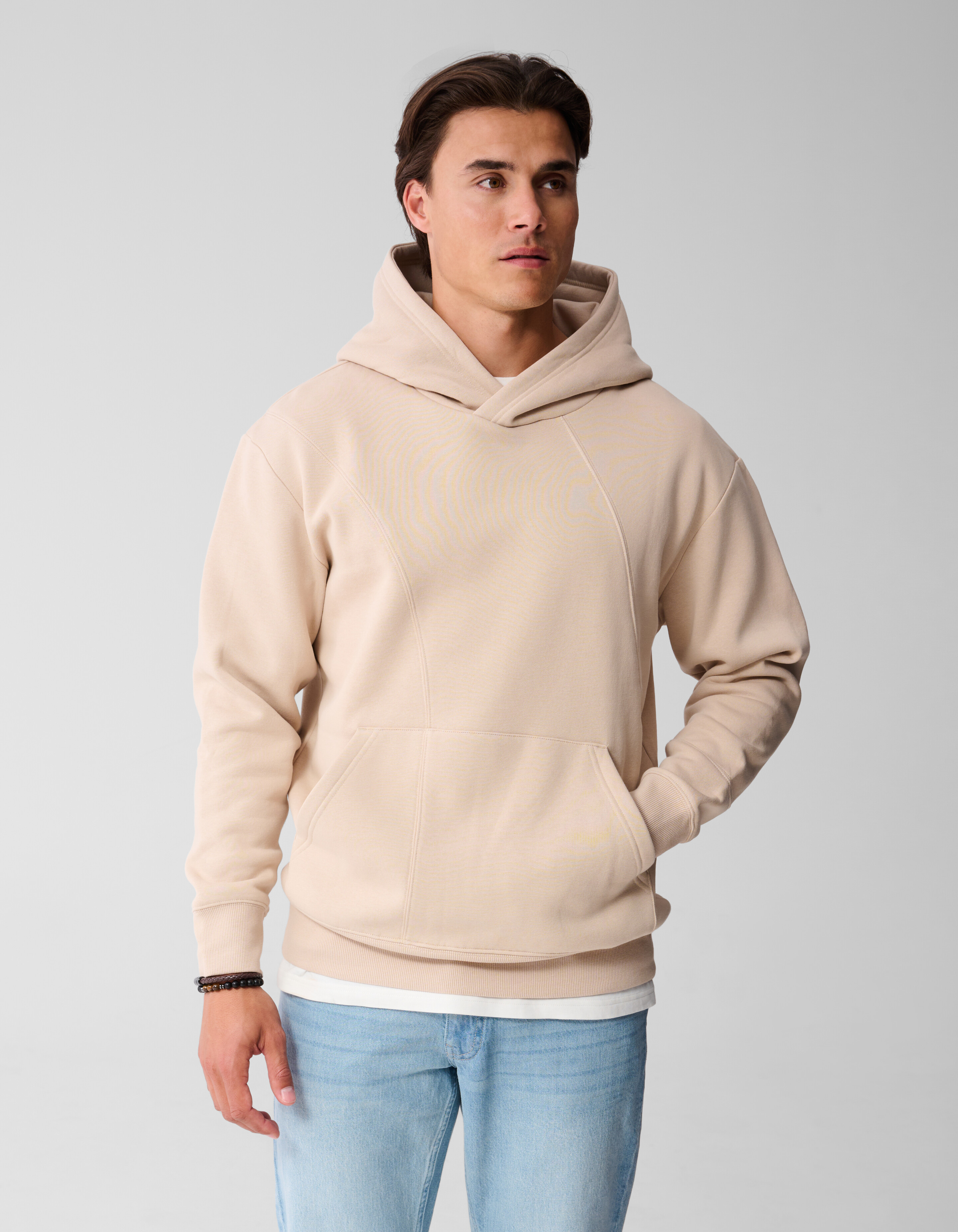 Mixed Sweat Hoodie Zand SHOEBY MEN