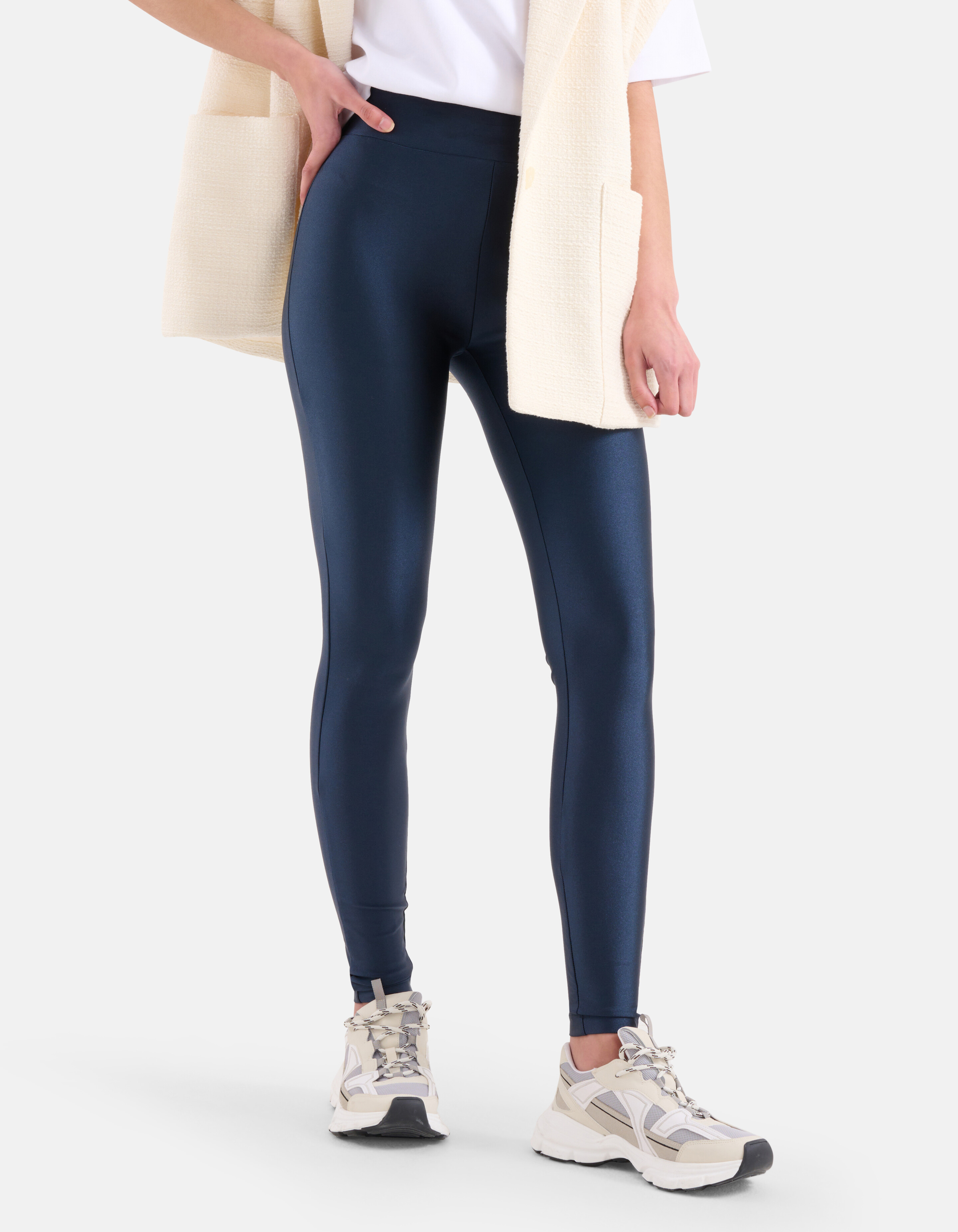 Glanzende Legging Donkerblauw SHOEBY WOMEN