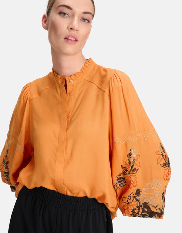 Geborduurde Blouse Oranje By Mieke SHOEBY WOMEN