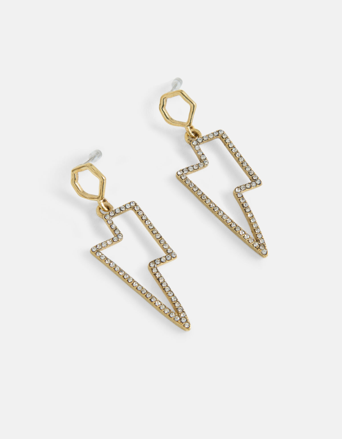 Strass Lightning Oorbellen Goud SHOEBY ACCESSOIRES