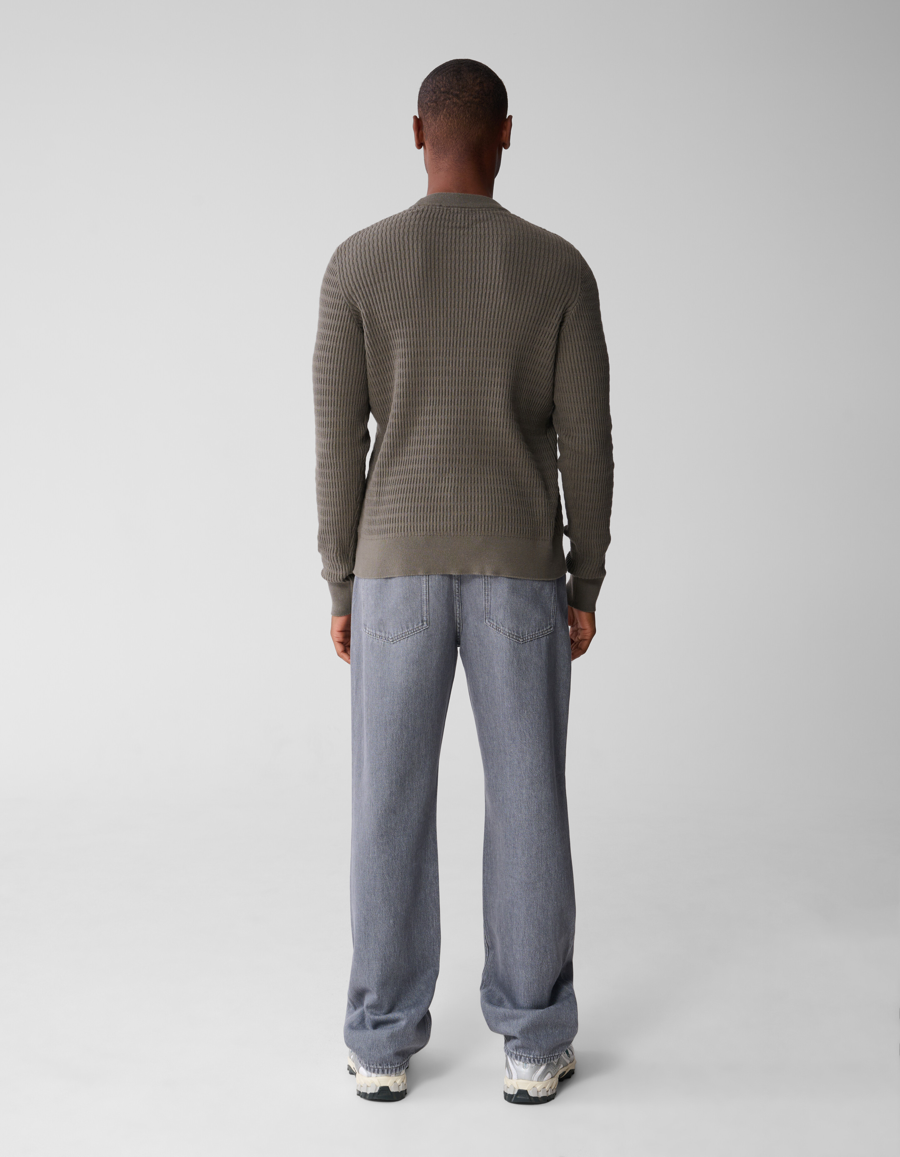 Structuur Trui Donkergroen SHOEBY MEN