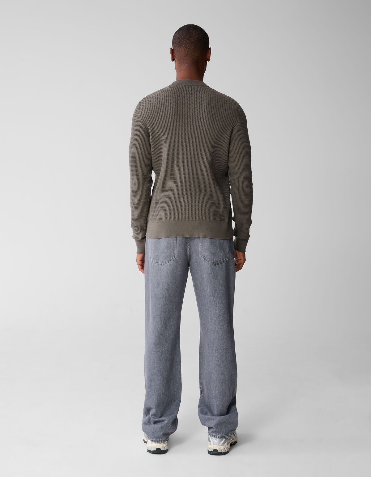 Structuur Trui Donkergroen SHOEBY MEN