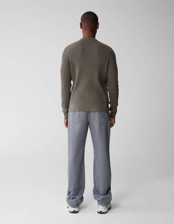 Structuur Trui Donkergroen SHOEBY MEN