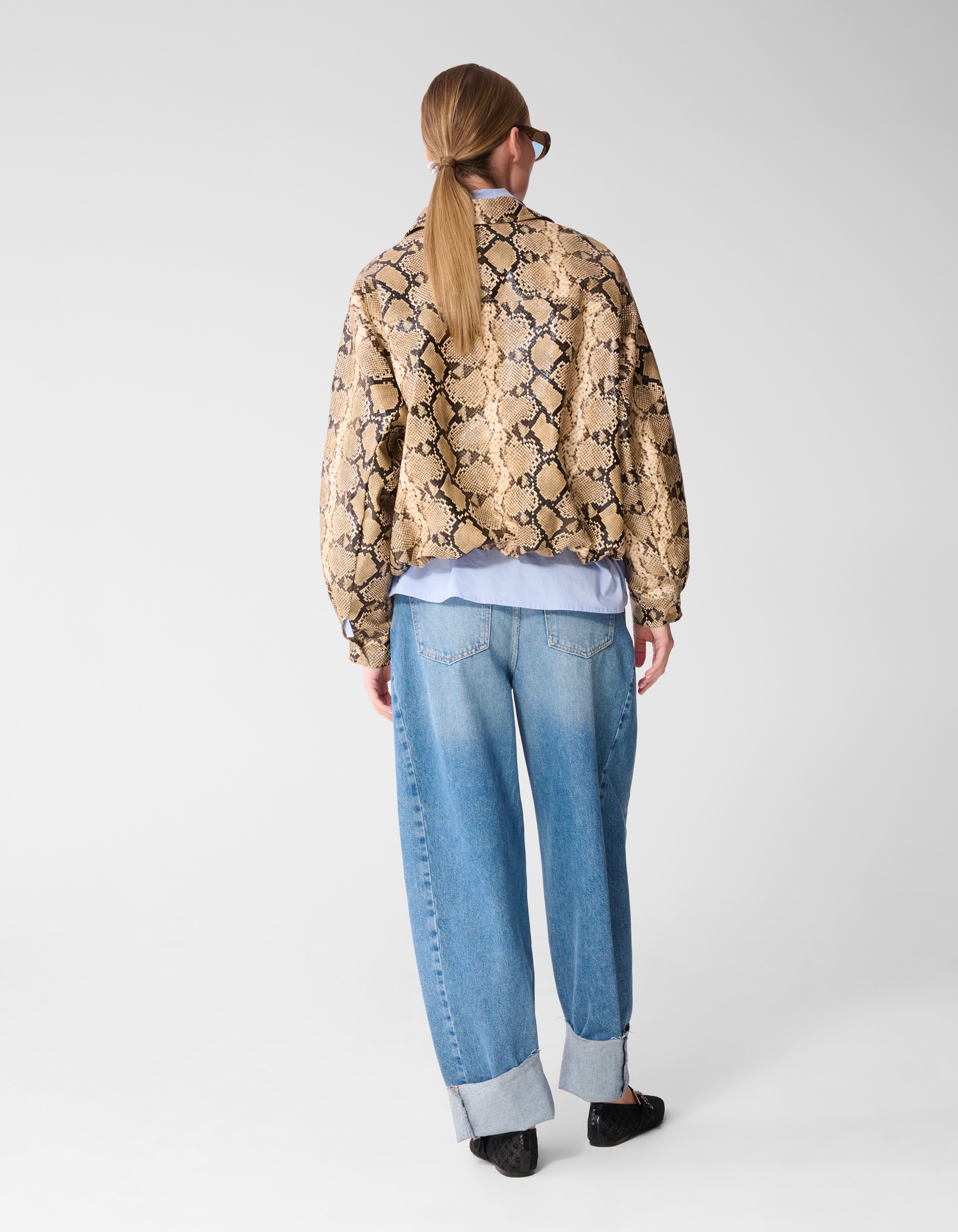 Oversized Snake Jack Lichtbruin SHOEBY WOMEN