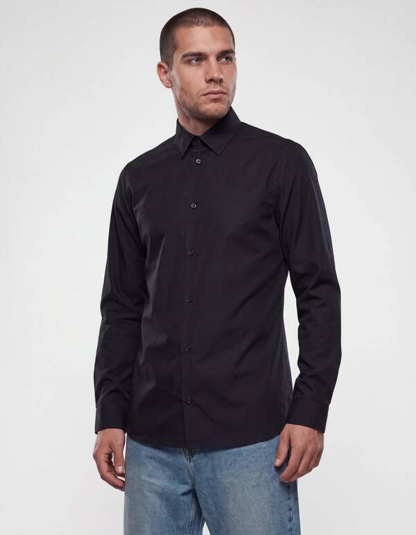 Basis Overhemd Zwart SHOEBY MEN