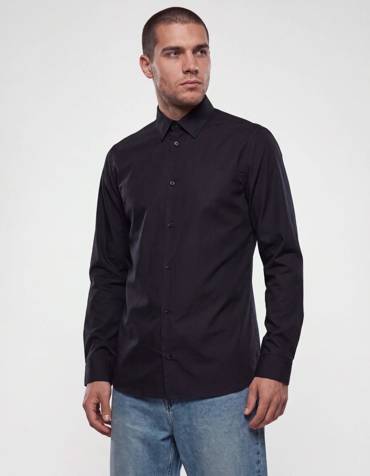 Basis Overhemd Zwart SHOEBY MEN