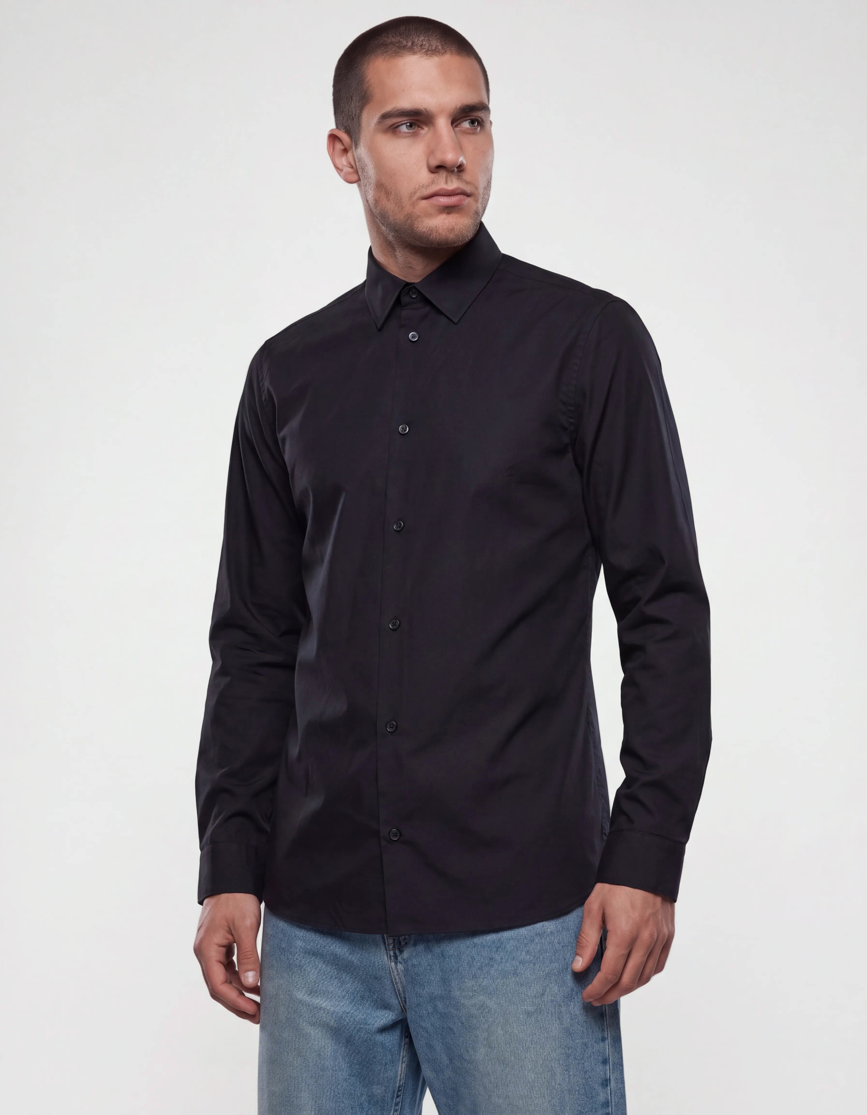 Basis Overhemd Zwart SHOEBY MEN
