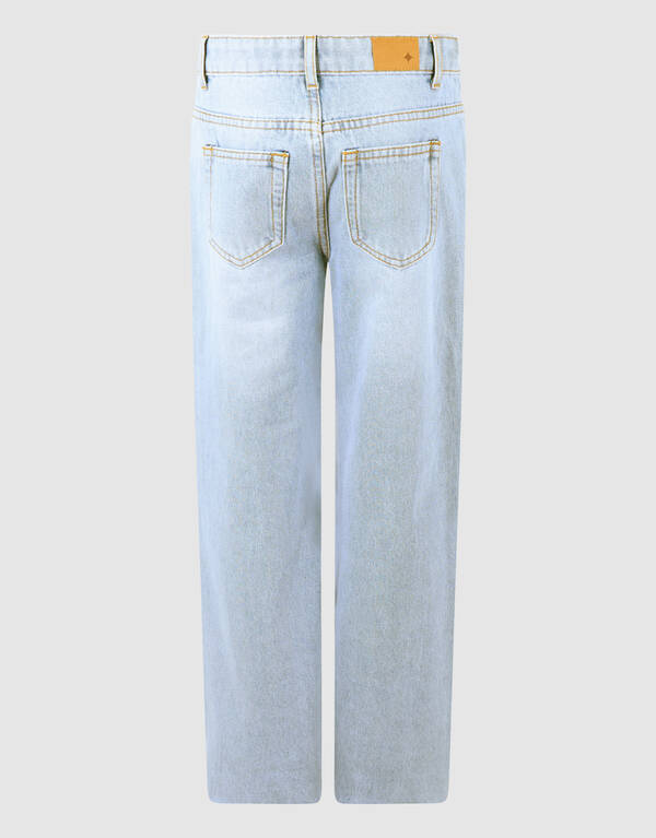 Ultra Wide Wavy Parel Jeans Bleached SHOEBY GIRLS