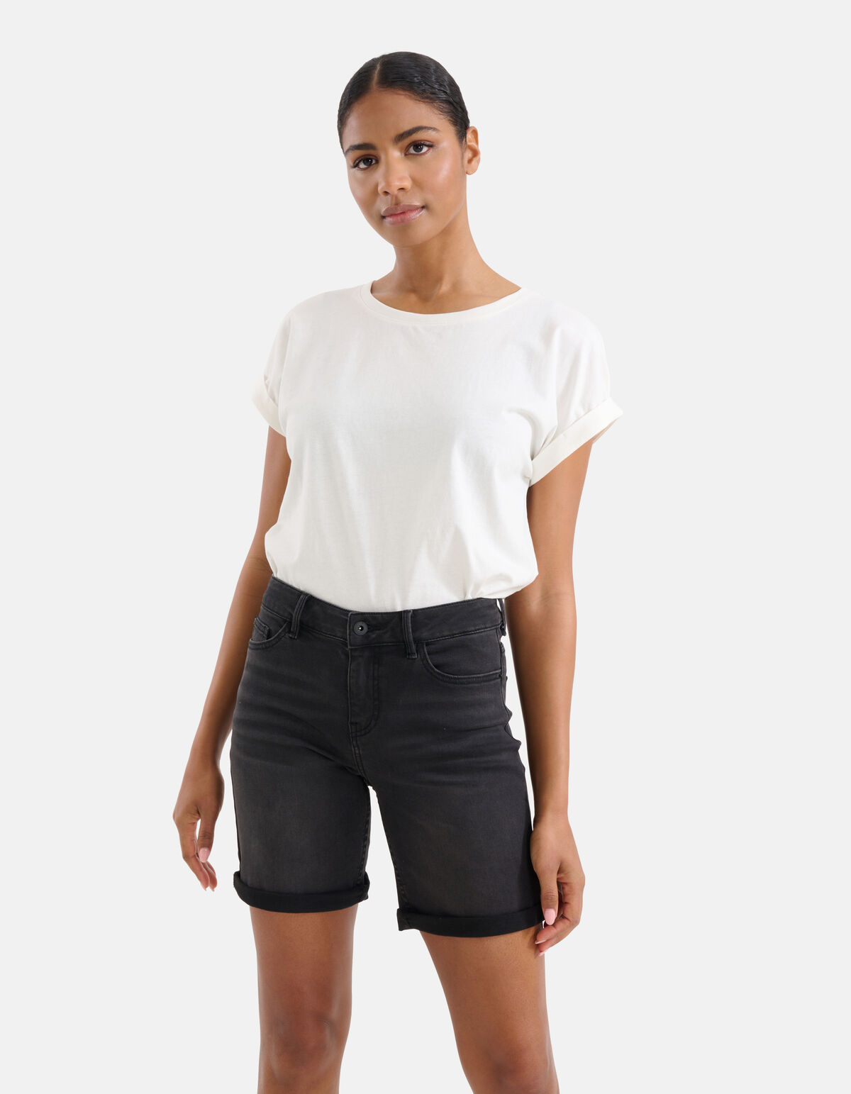 Denim Short Zwart SHOEBY WOMEN
