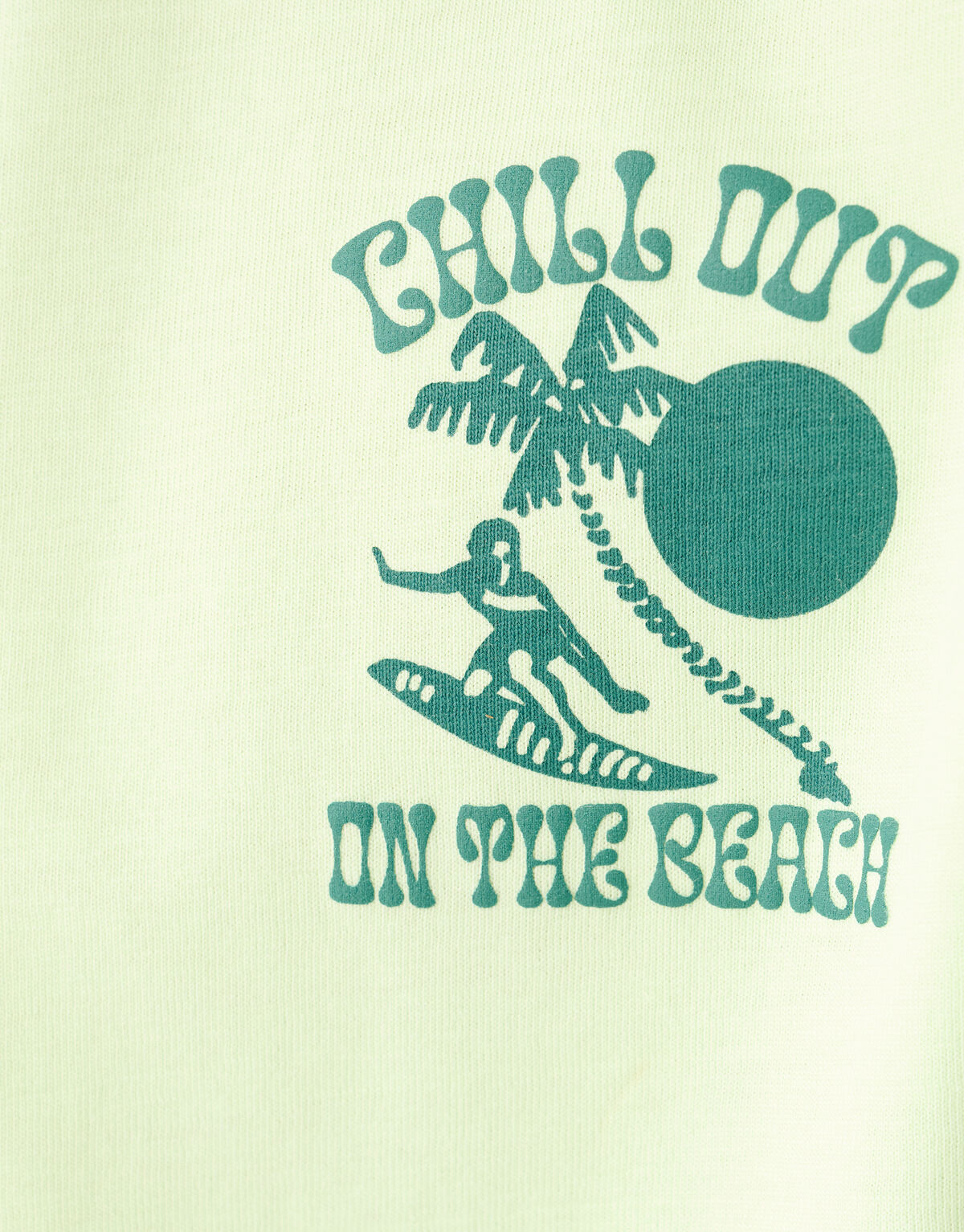 Beach Artwork T-shirt Lichtgroen SHOEBY BOYS