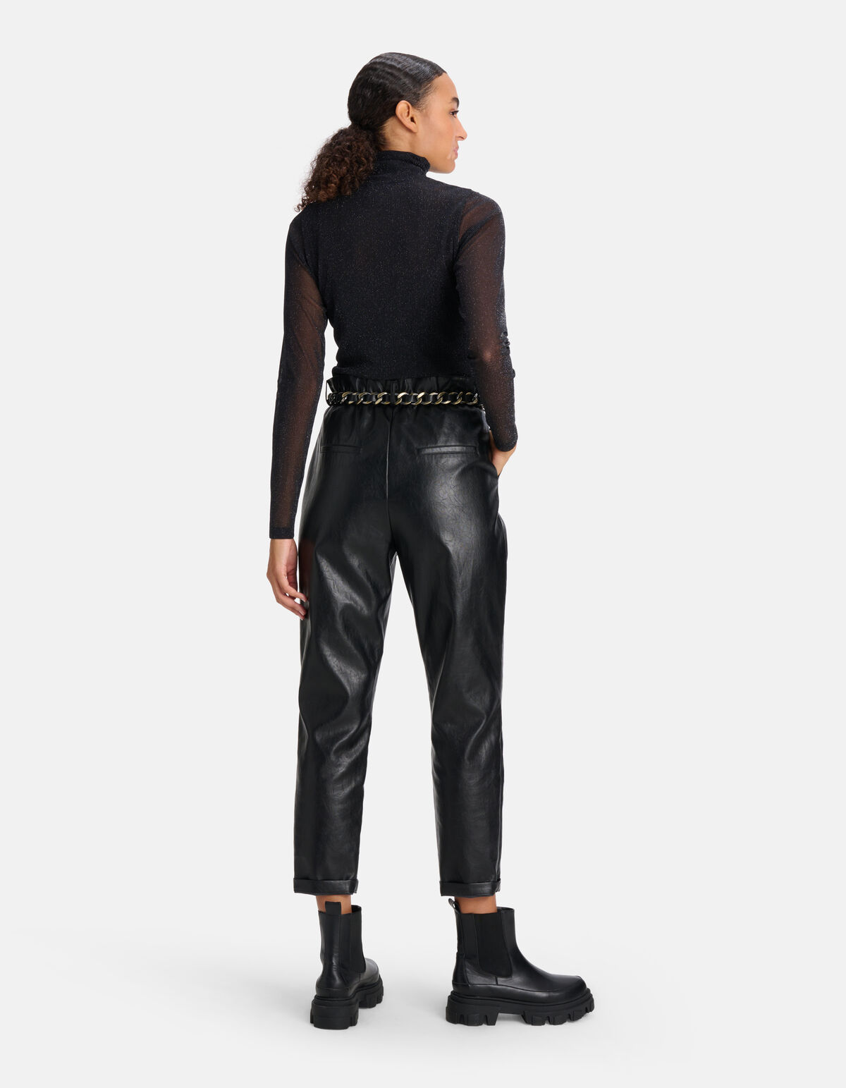 Lurex Mesh Top Zwart SHOEBY WOMEN