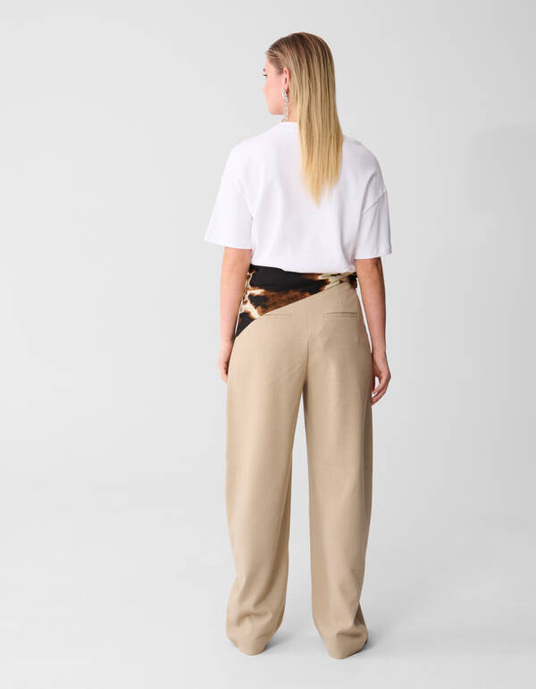 Barrel Fit Broek Zand SHOEBY WOMEN