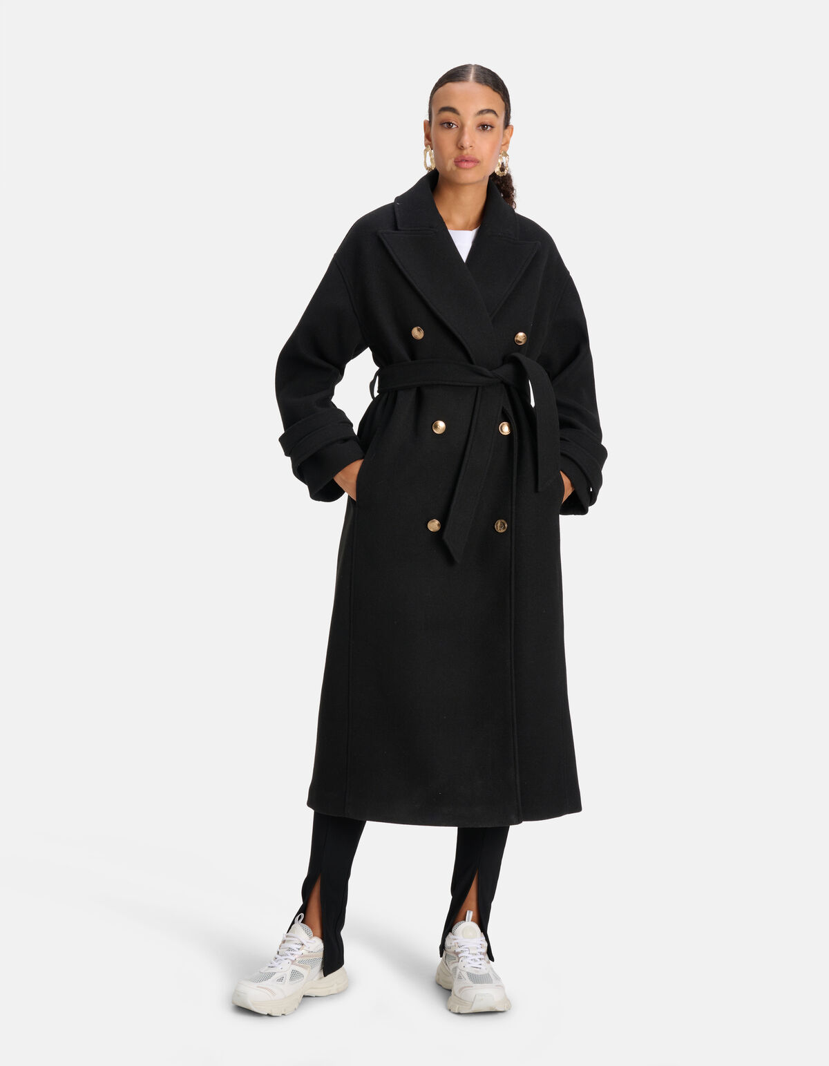Lange Mantel Jas Zwart SHOEBY WOMEN