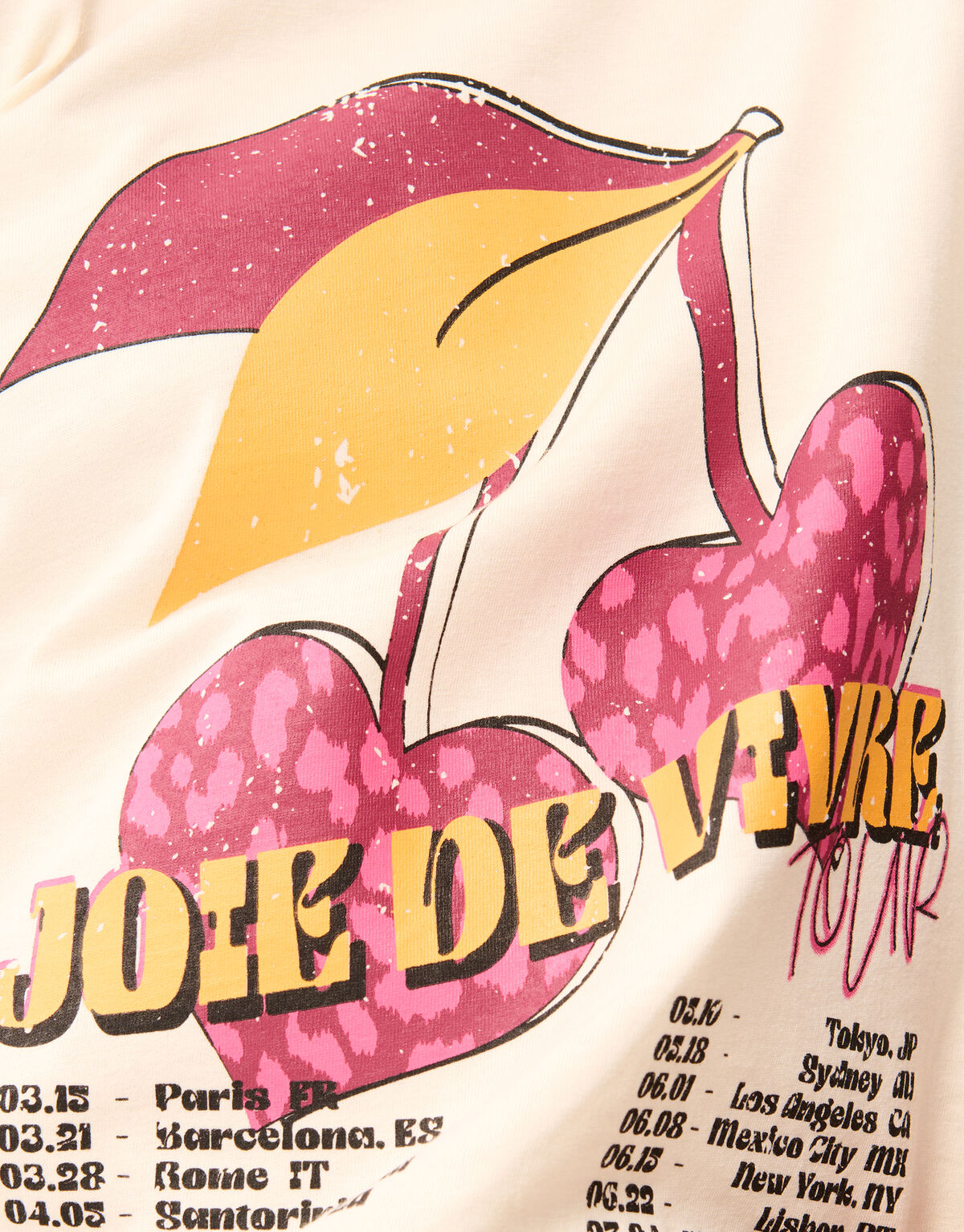 Vivre Artwork T-shirt Gebroken Wit SHOEBY GIRLS