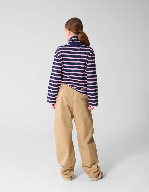 Wrap Gestreepte Longsleeve Donkerblauw SHOEBY GIRLS