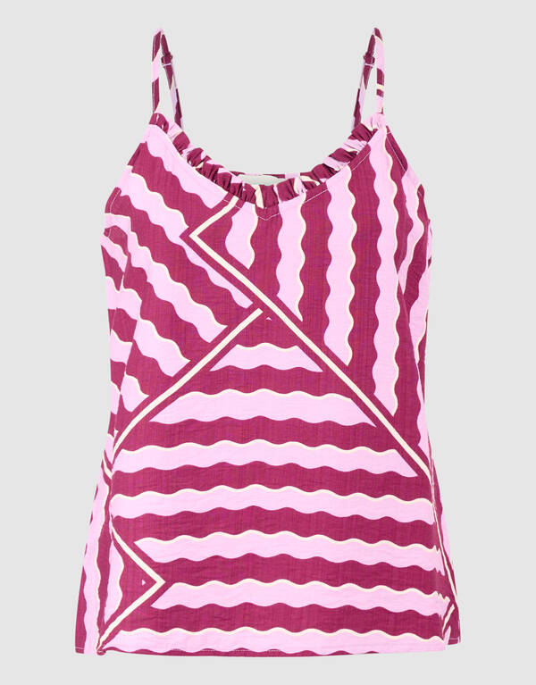 Wavy Printed Singlet Roze/Paars SHOEBY WOMEN